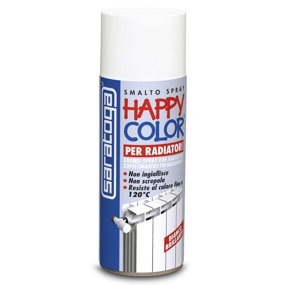 Saratoga bomboletta happy color per radiatori alluminio 400ml bianco brillante