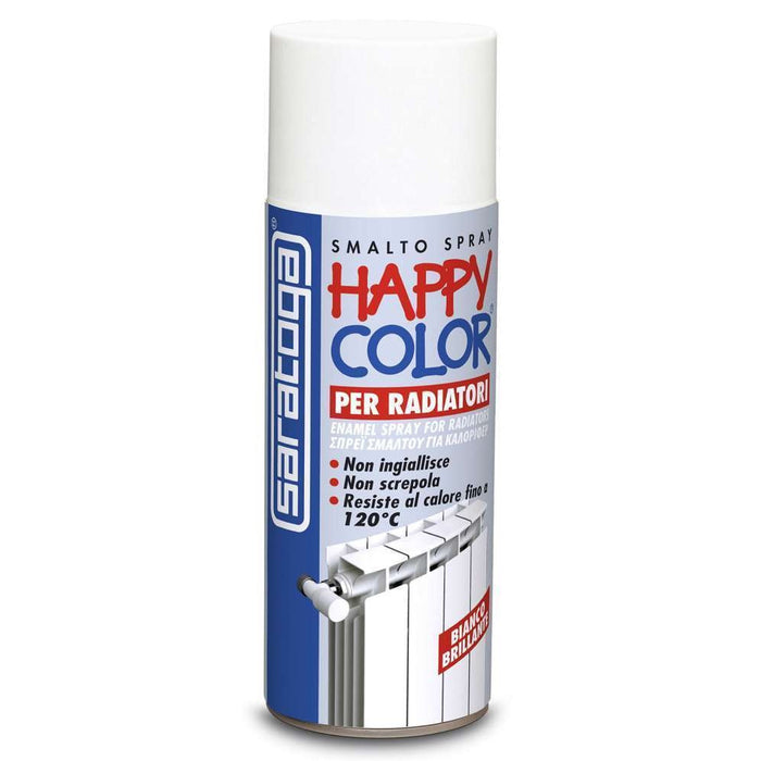 Saratoga bomboletta happy color per radiatori alluminio 400ml bianco brillante