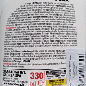 Saratoga la doccia 330ml impermeabilizzante spray trasparente senza solventi inodore ideato per le fughe della doccia
