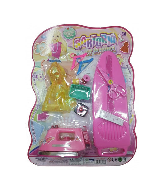 Sartoria Di Mamma Asse Da Stiro Ferro Forbicine Carrello Metro Gioco Bambine         