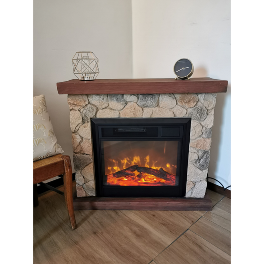 Camino Elettrico Da Terra Rifinito Effetto Pietra Sasso 