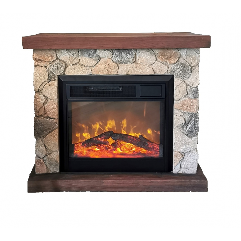 Camino Elettrico Da Terra Rifinito Effetto Pietra Sasso 