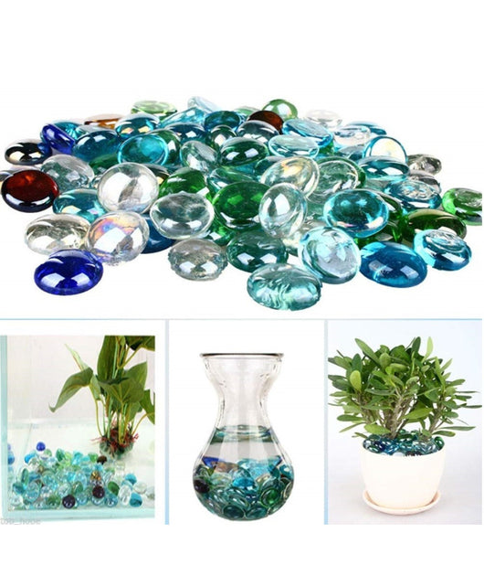 Sassolini Pietre Ciottoli Sassi Biglie Decorazione Ornamento Acquario Fondale         