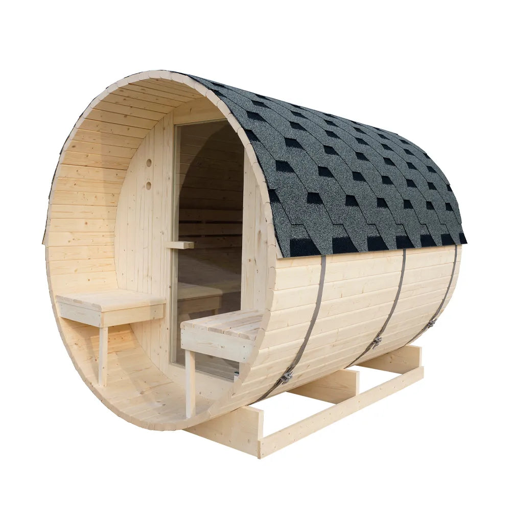 Sauna finlandese da esterno 4 persone 185x220 cm h190 in legno di abete | Onsen