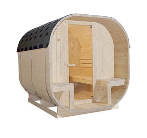 Sauna finlandese da esterno 4 persone 185x220cm h194 in legno di abete | Kota