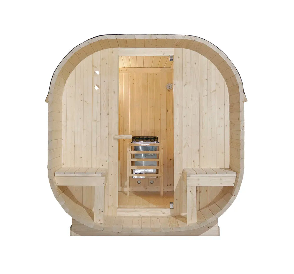 Sauna finlandese da esterno 4 persone 185x220cm h194 in legno di abete | Kota