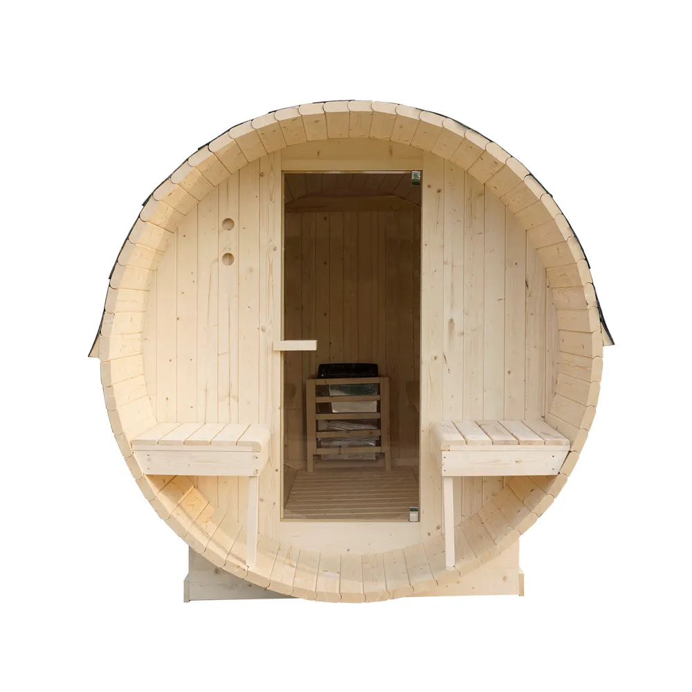 Sauna finlandese da esterno 4 persone 185x220 cm h190 in legno di abete | Onsen