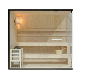 Sauna finlandese da interno 3-4 persone 200x150cm h190 in legno di abete | Kivi
