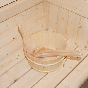 Sauna finlandese da interno 3-4 persone 200x150cm h190 in legno di abete | Kivi
