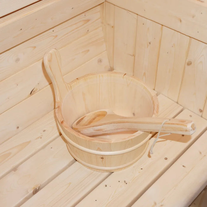 Sauna finlandese da interno 3-4 persone 200x150cm h190 in legno di abete | Kivi