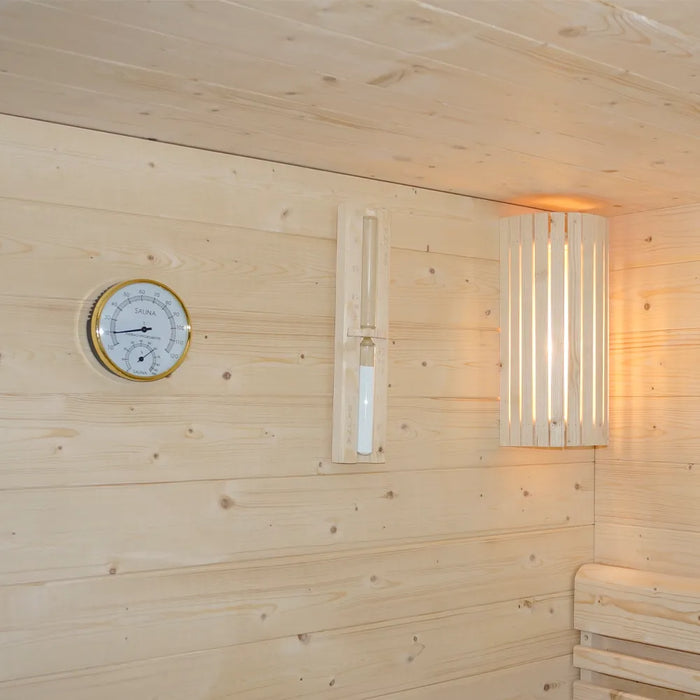 Sauna finlandese da interno 3-4 persone 200x150cm h190 in legno di abete | Kivi