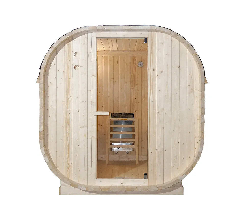 Sauna finlandese da esterno 4 persone 185x180cm h194 in legno di abete | Kota