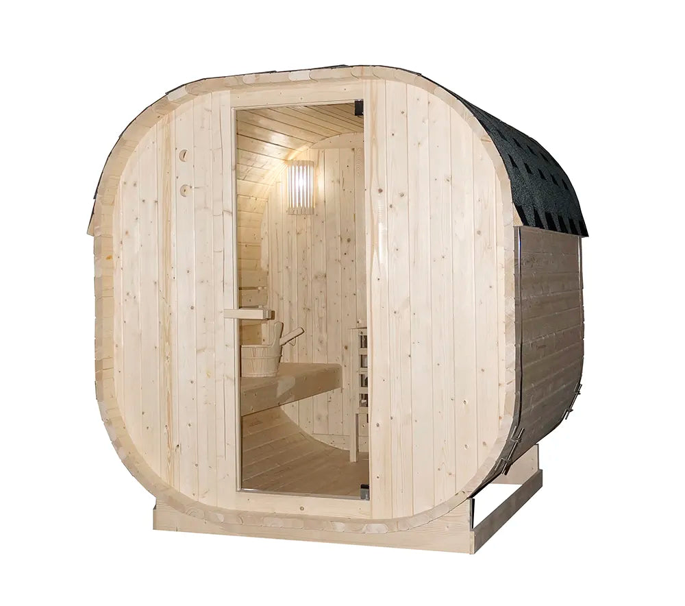Sauna finlandese da esterno 4 persone 185x180cm h194 in legno di abete | Kota