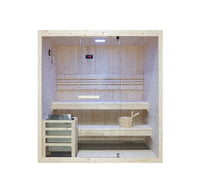 Sauna finlandese da interno 3-4 persone 180x130cm h200 in legno di abete | Nirva