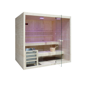 Sauna finlandese da interno 4-5 persone 200x150cm h200 in legno di abete | Nirva