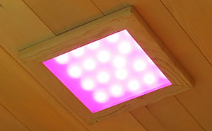 Sauna ad infrarossi 107x107 CM H188 in legno Hemlock con radio integrata | Tampere