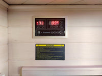 Sauna ad infrarossi 107x107 CM H188 in legno Hemlock con radio integrata | Tampere