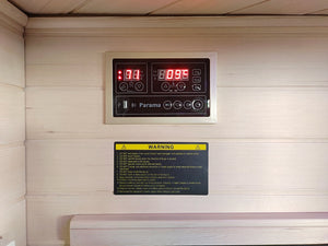 Sauna ad infrarossi 107x107 CM H188 in legno Hemlock con radio integrata | Tampere