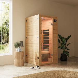 Sauna ad infrarossi 90x90 cm H188 in legno di cedro con radio integrata|Helsinki