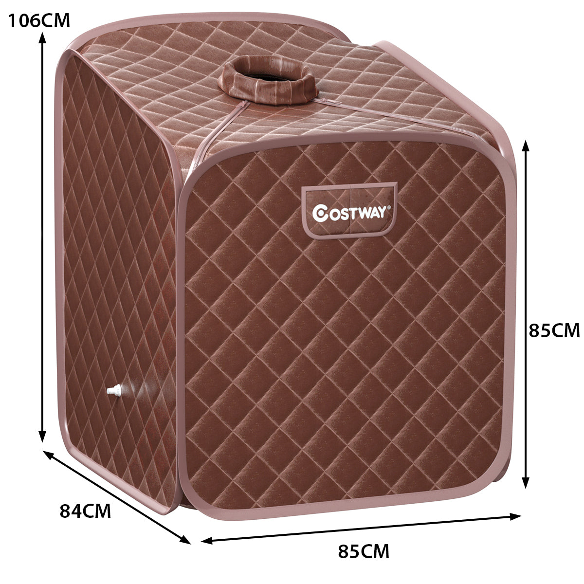 Sauna a vapore portatile con sedia rullo massaggiatore per piedi temperatura a 9 livelli, Cabina sauna da casa Caff¨¨-Massaggiatori