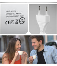 Sbattitore Elettrico 5 Velocità  Con Accessori In Acciaio Inox 150w Bianco         