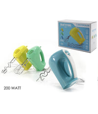 Sbattitore Elettrico Frullatore 200 W 5 Velocita' Con Turbo Fruste 3 Colori Ass.         