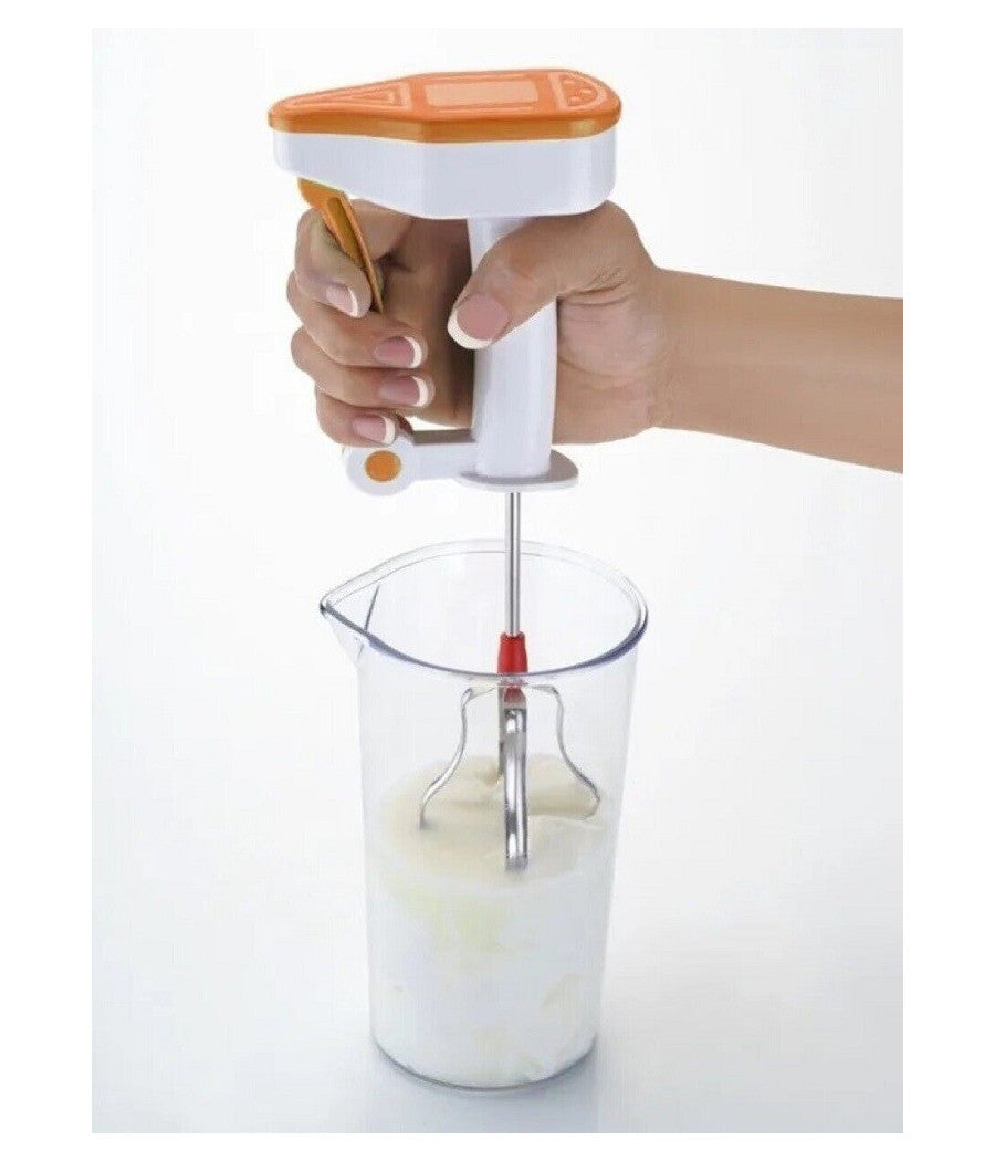 Sbattitore Frusta Manuale A Pressione Sbatti Monta Impastatore         