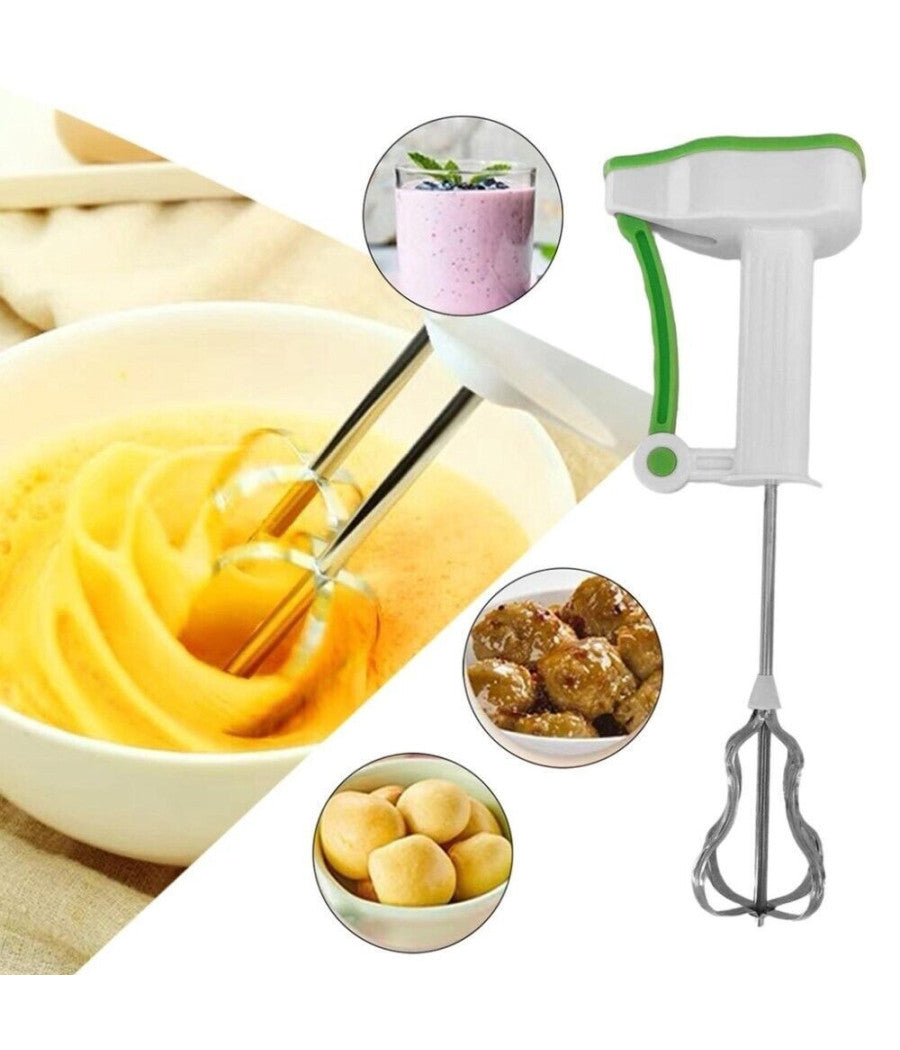 Sbattitore Frusta Manuale A Pressione Sbatti Monta Impastatore         