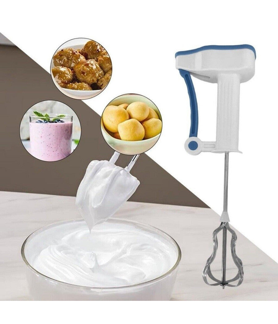 Sbattitore Frusta Manuale A Pressione Sbatti Monta Impastatore         