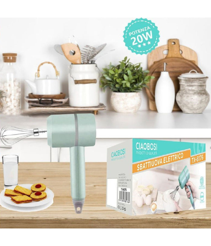 Sbattiuova Sbattiuovo Panna Sbatti Uova Elettrico 20w Ricaricabile Usb Tx-8176         