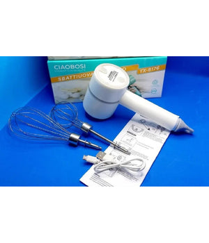 Sbattiuova Sbattiuovo Panna Sbatti Uova Elettrico 20w Ricaricabile Usb Tx-8176         