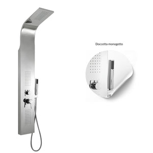 Colonna doccia 3 funzioni acciaio inox 2 bocchette idro lombari l20xp44xh140 001b *** finitura- cromo lucido, confezi...