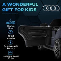 Auto Elettrica per Bambini di +3 Anni AUDI RS e-tron GT Auto a Batteria con Telecomando 103x58x41 cm Grigio