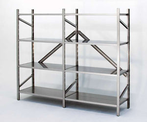Scaffale lineare in acciaio inox per alimenti cm. 80x30x150h