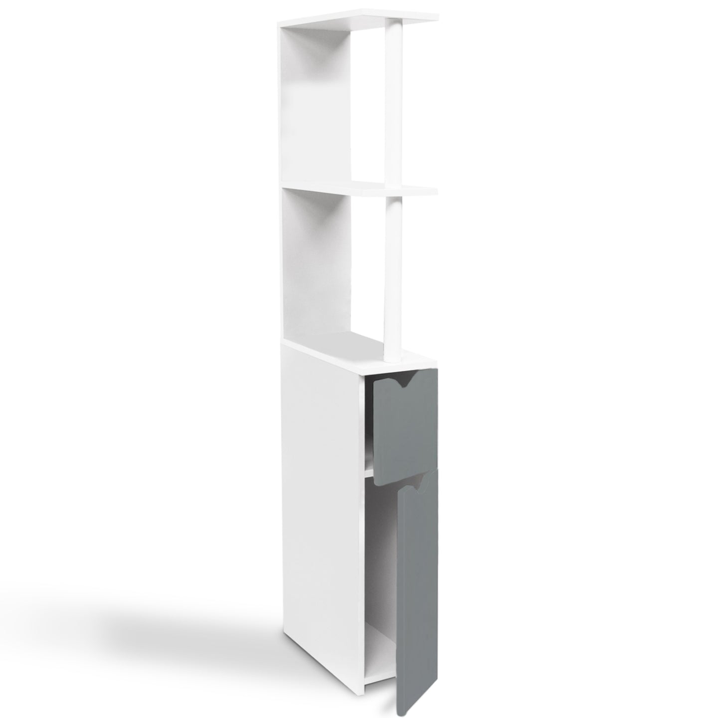 ProBache - Scaffalatura per toilette WILLY a 2 ante grigie