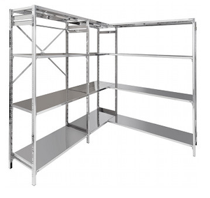Scaffale in acciaio inox per prodotti alimentari cm. 90x50x150h
