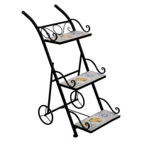 Scaffale 4 Ripiani Sorrento Mosaico Cm 55x23x135