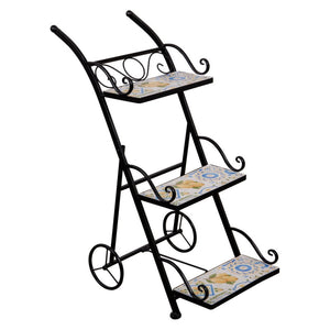 Scaffale 4 Ripiani Sorrento Mosaico Cm 55x23x135