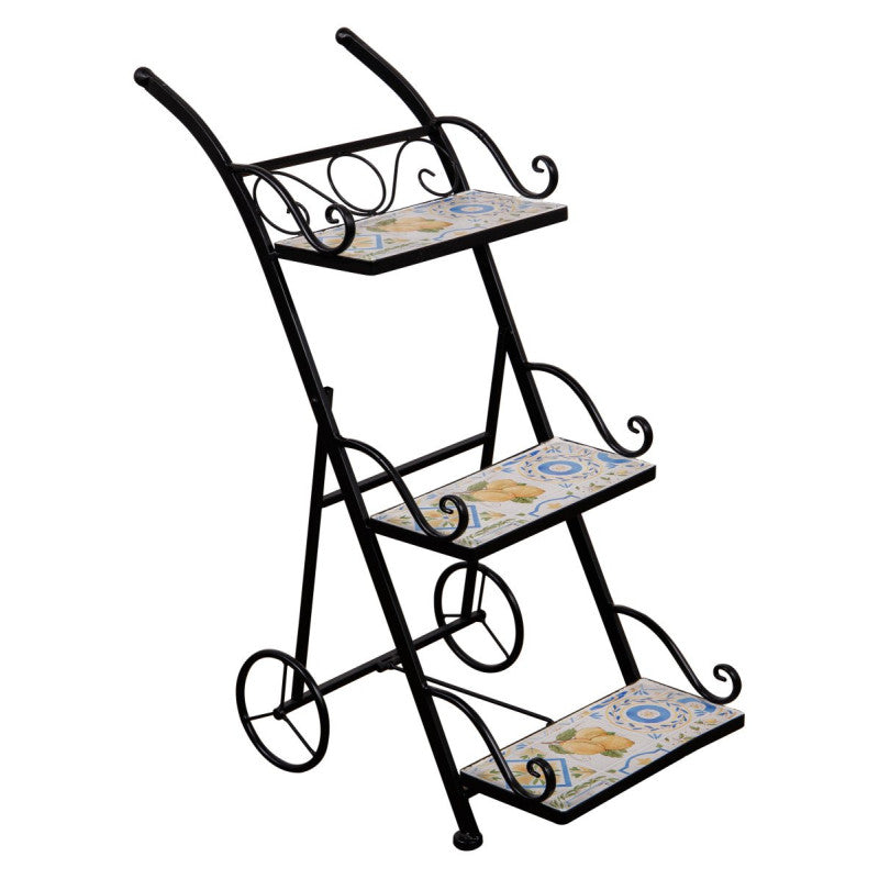 Scaffale 4 Ripiani Sorrento Mosaico Cm 55x23x135