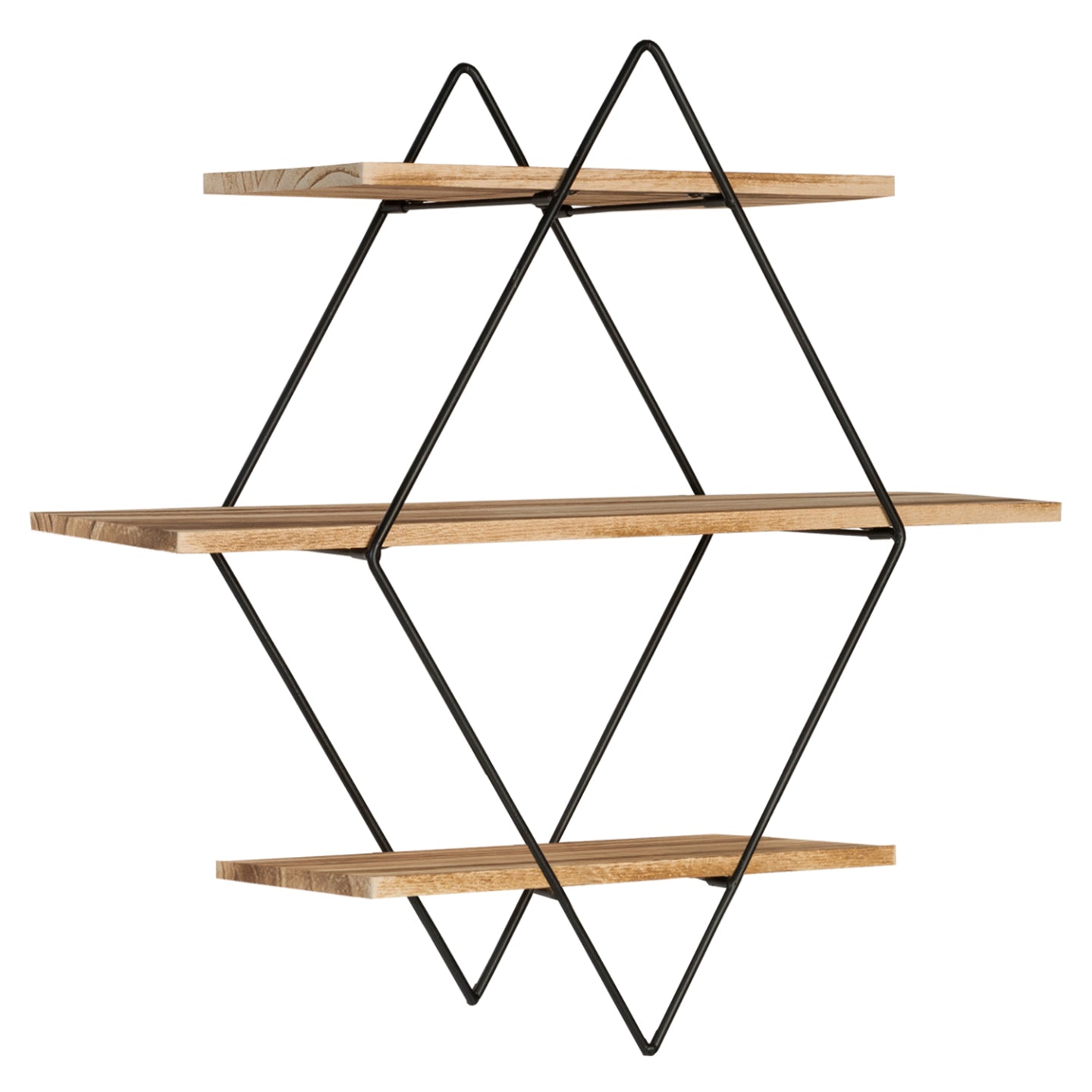 IDMarket - Scaffale a parete in metallo LILY a 3 livelli dal design industriale