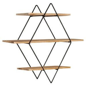 IDMarket - Scaffale a parete in metallo LILY a 3 livelli dal design industriale