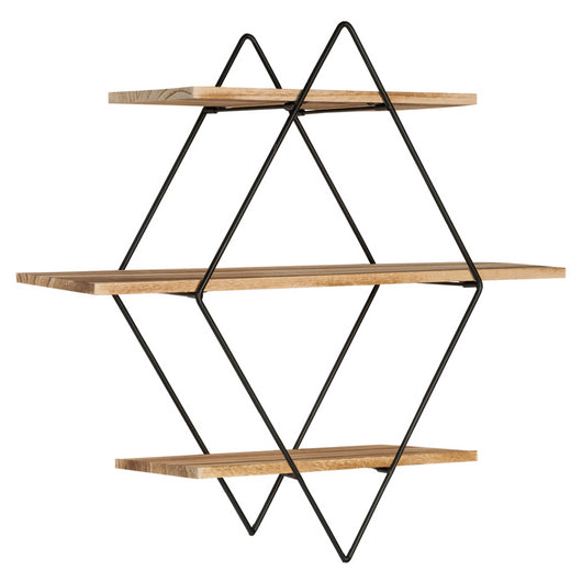 IDMarket - Scaffale a parete in metallo LILY a 3 livelli dal design industriale