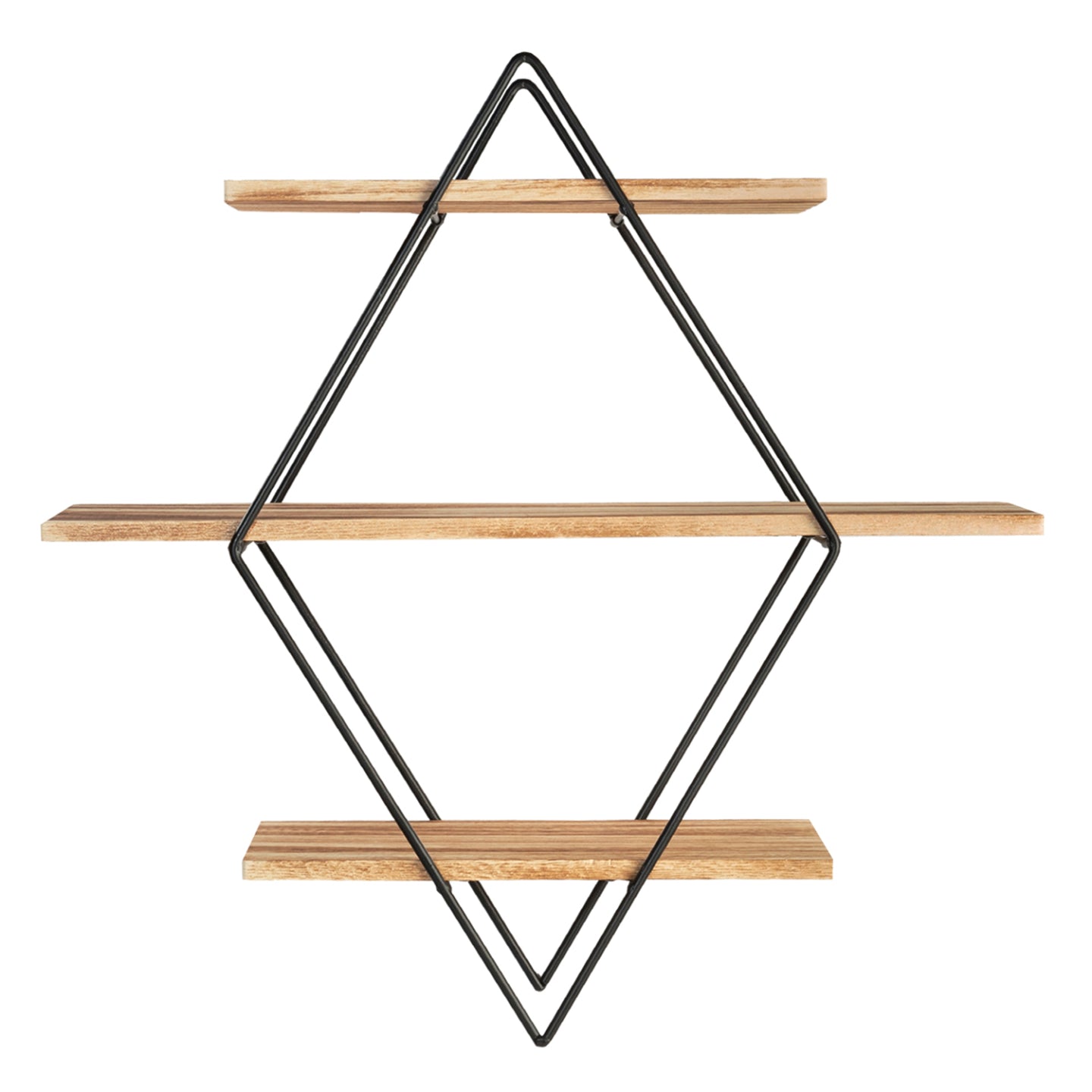 IDMarket - Scaffale a parete in metallo LILY a 3 livelli dal design industriale