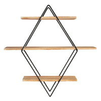 IDMarket - Scaffale a parete in metallo LILY a 3 livelli dal design industriale