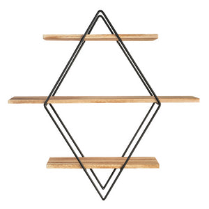 IDMarket - Scaffale a parete in metallo LILY a 3 livelli dal design industriale