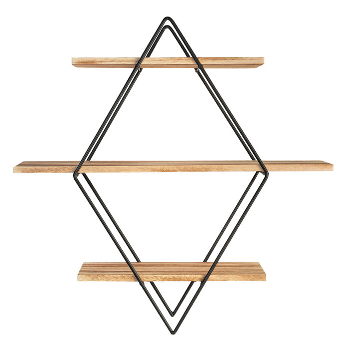 IDMarket - Scaffale a parete in metallo LILY a 3 livelli dal design industriale