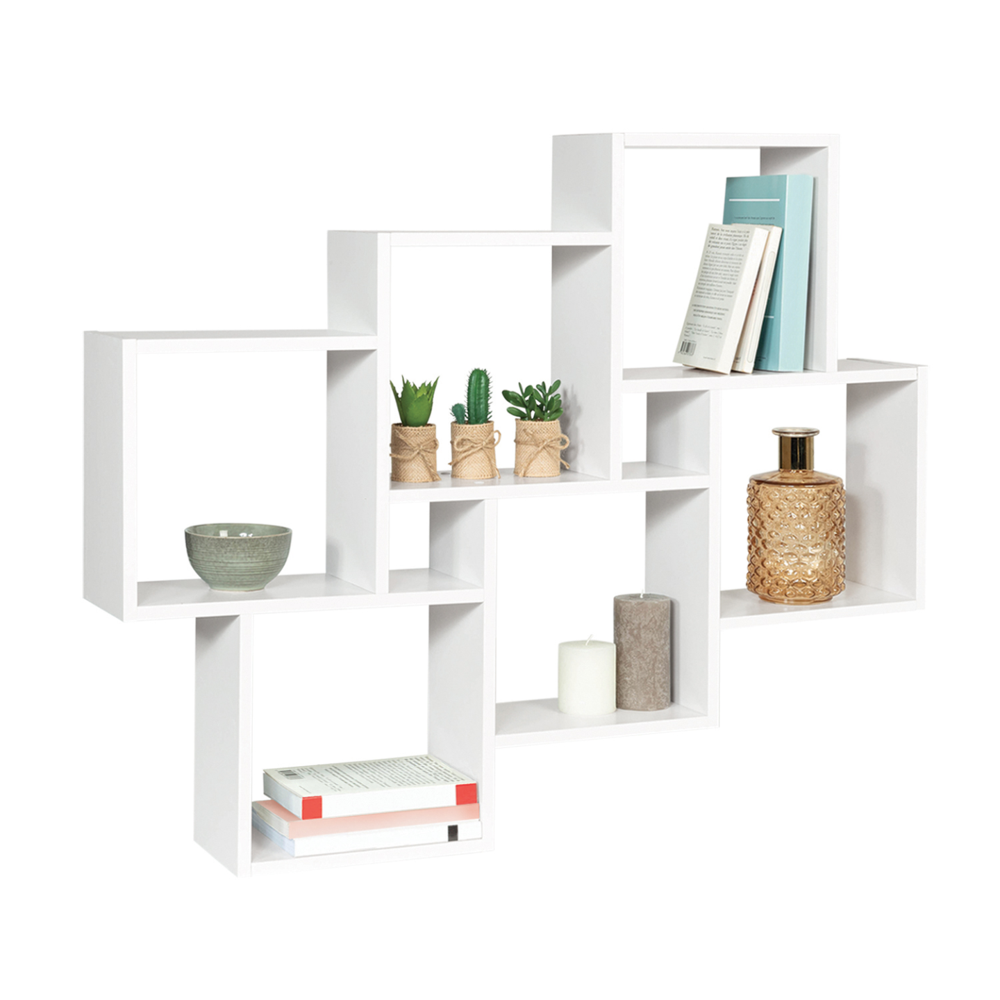 IDMarket - Scaffale a parete LUCAS bianco