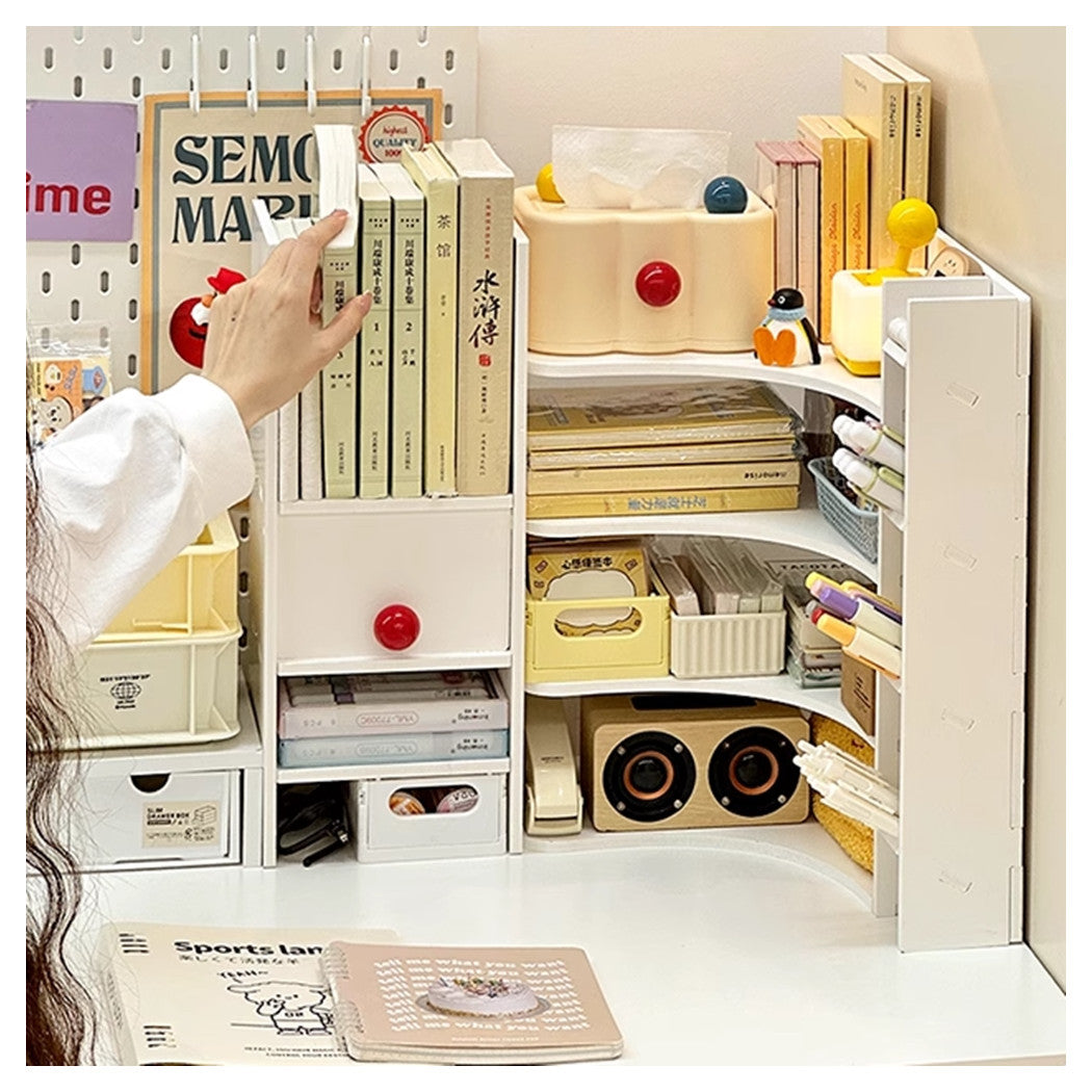 Trade Shop - Scaffale Angolare Per Scrivania Dormitori Studenti Triangolare Multistrato Libreria A Strati -