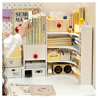 Trade Shop - Scaffale Angolare Per Scrivania Dormitori Studenti Triangolare Multistrato Libreria A Strati -