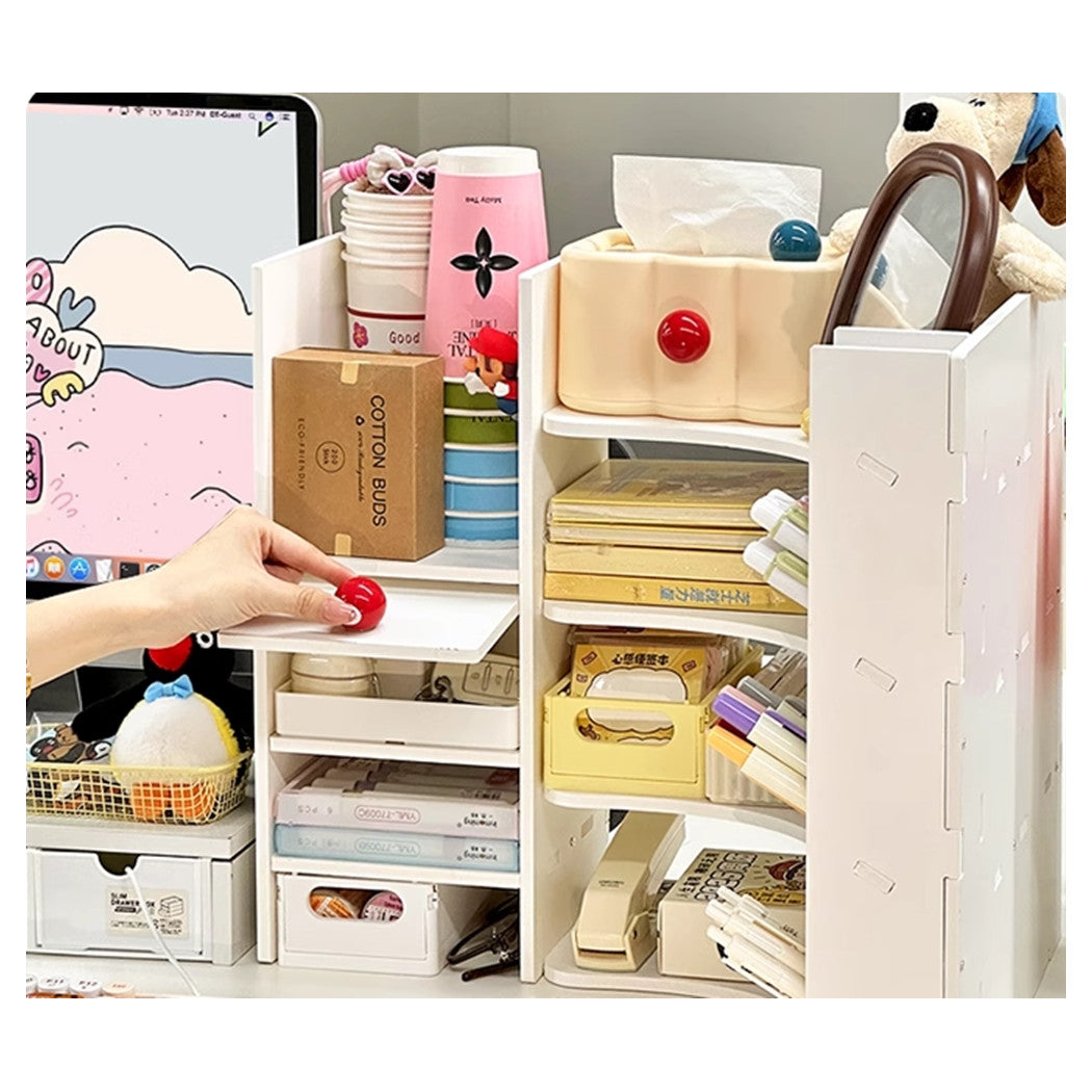 Trade Shop - Scaffale Angolare Per Scrivania Dormitori Studenti Triangolare Multistrato Libreria A Strati -